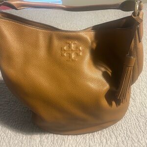 Tory Burch Caramel Leather Hobo Bag - Excellent Condition